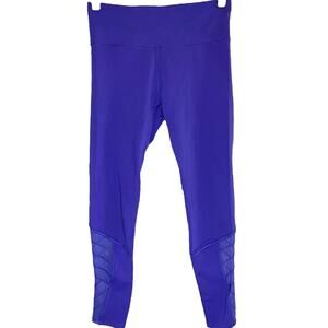 Ivivva by Lululemon Leggings High Rise Stretch Mesh Panel Ankle Purple 14